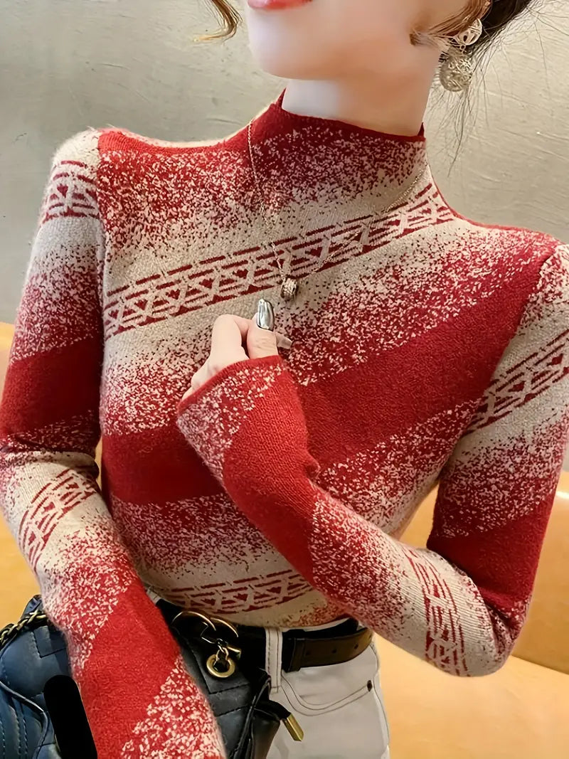 Mayla - elegante gestreepte gebreide trui