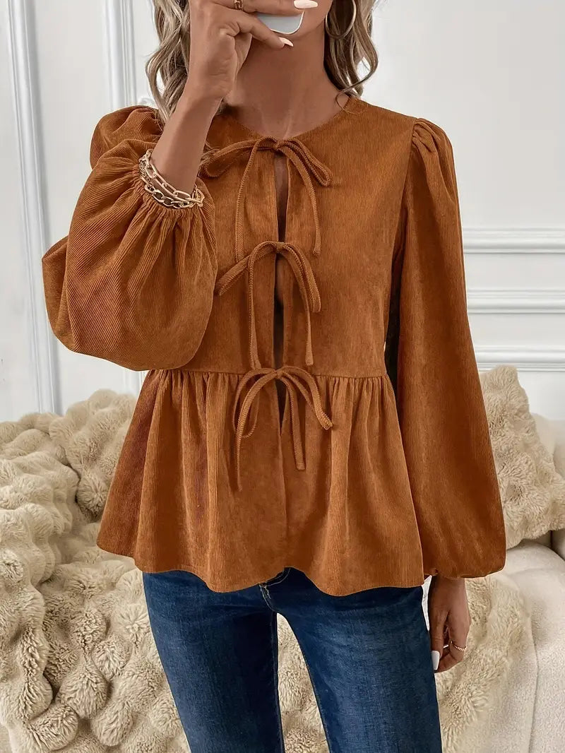 Hilma - stijlvolle corduroy blouse