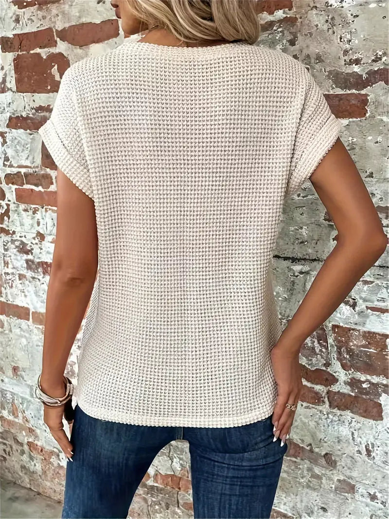 Aurelia – casual top met korte mouwen en ronde hals