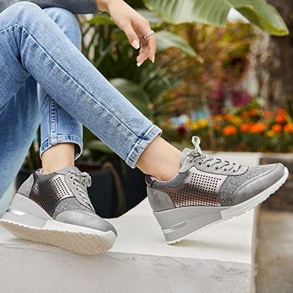 Trendige High-Heel-Sneaker mit Keildesign Für Frauen Mivona