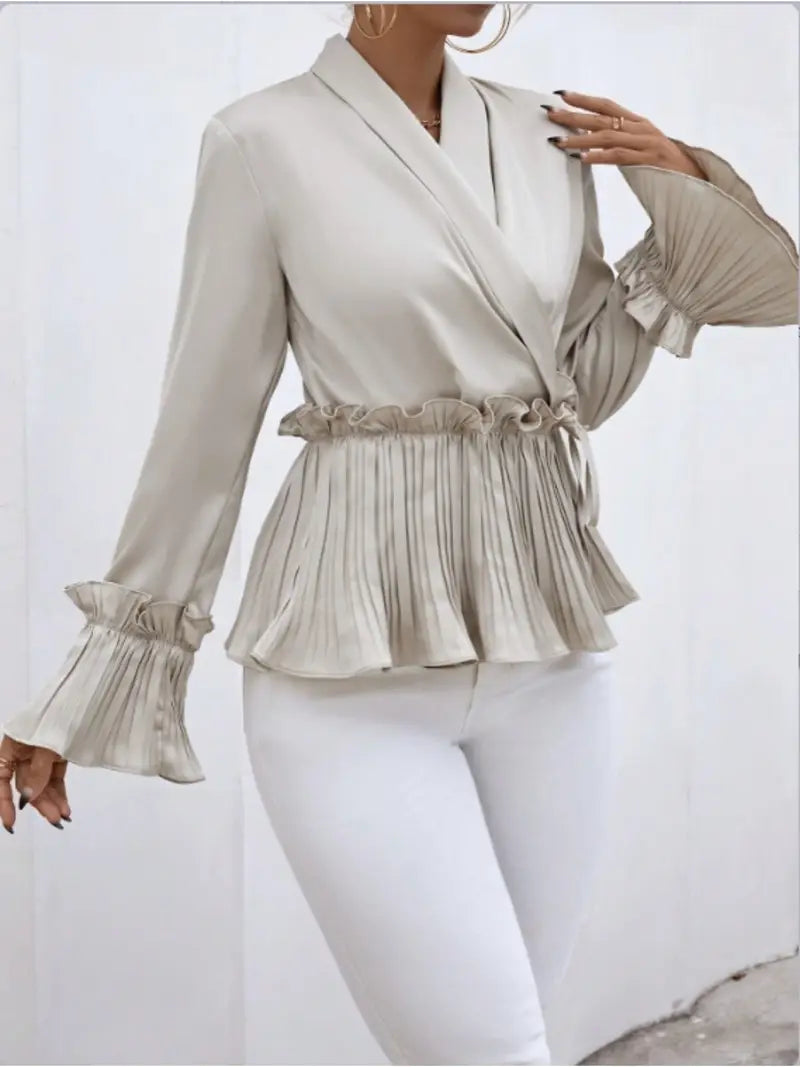 Clea - elegante satijnen blouse