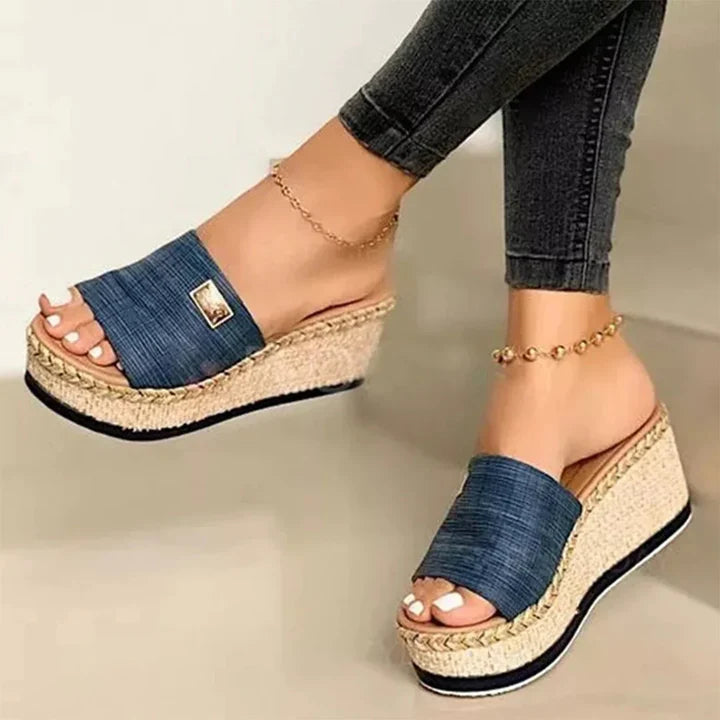 Vibeke - zomer orthopedische wig sandalen voor dames