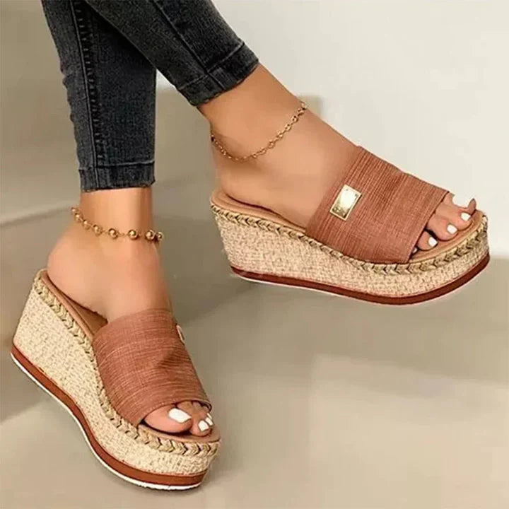 Vibeke - zomer orthopedische wig sandalen voor dames