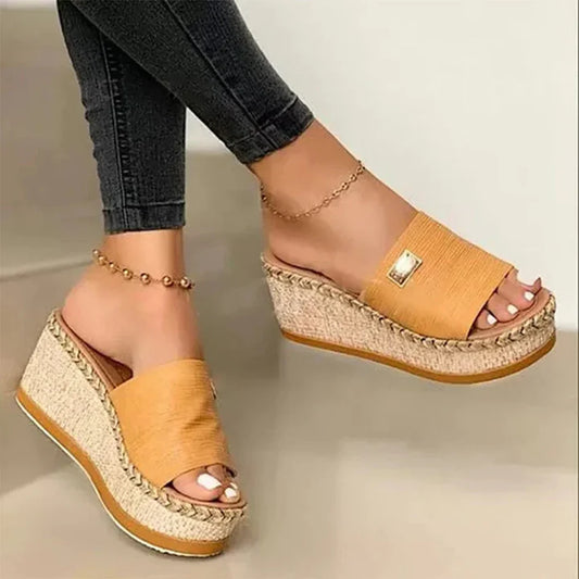 Vibeke - zomer orthopedische wig sandalen voor dames