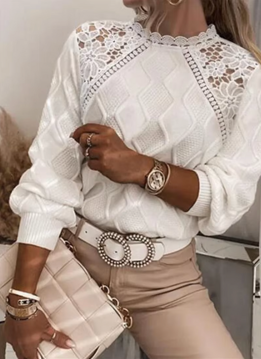 Jolie - gebreide kanten trui