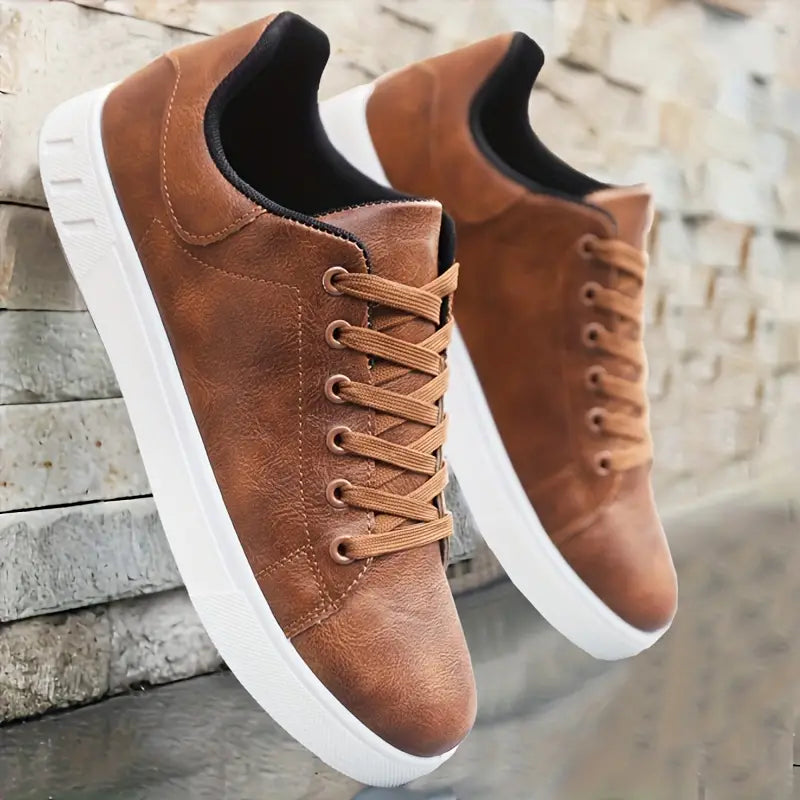 Comfortabele heren veterschoenen met comfortabele zool