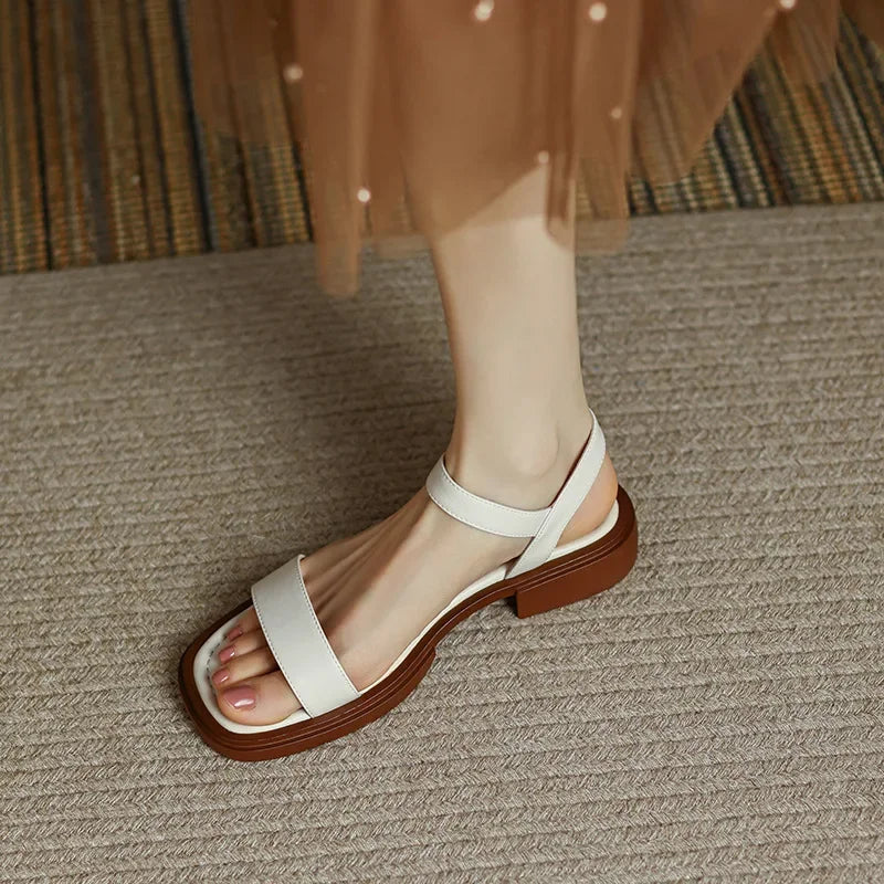 Feby | leren flats voor vrouwen comfort & stijl