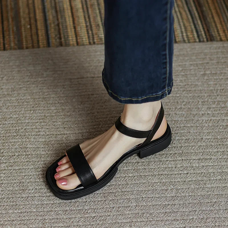 Feby | leren flats voor vrouwen comfort & stijl