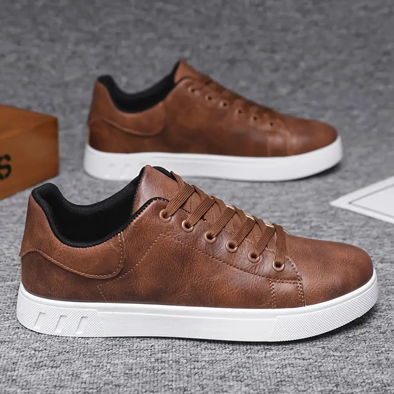 Comfortabele heren veterschoenen met comfortabele zool