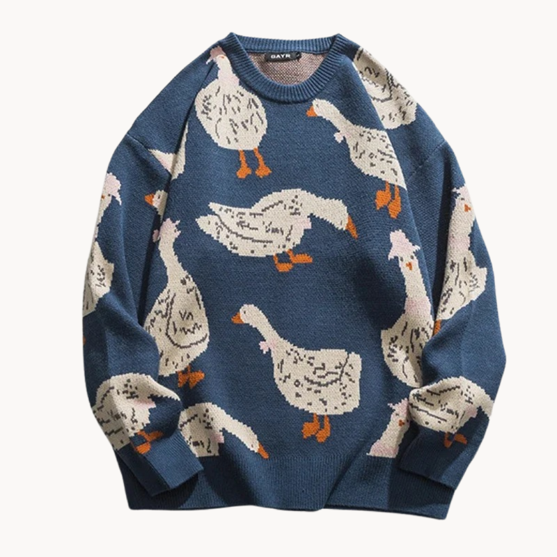 Moerasland - speelse casual damessweater met printontwerp