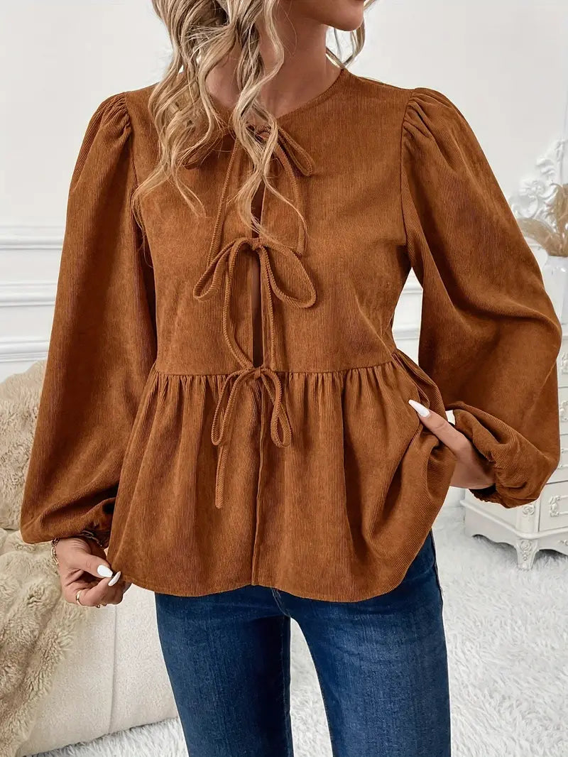 Hilma - stijlvolle corduroy blouse