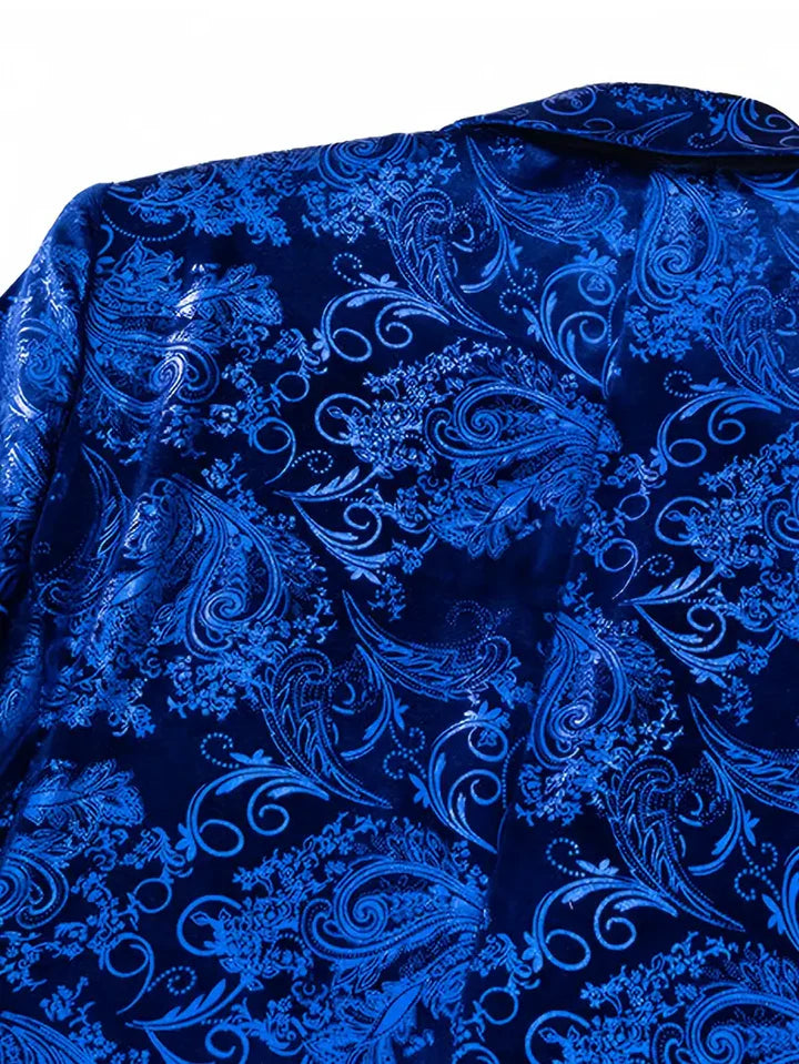 Stijlvolle en elegante herenblazer in barokpatroon