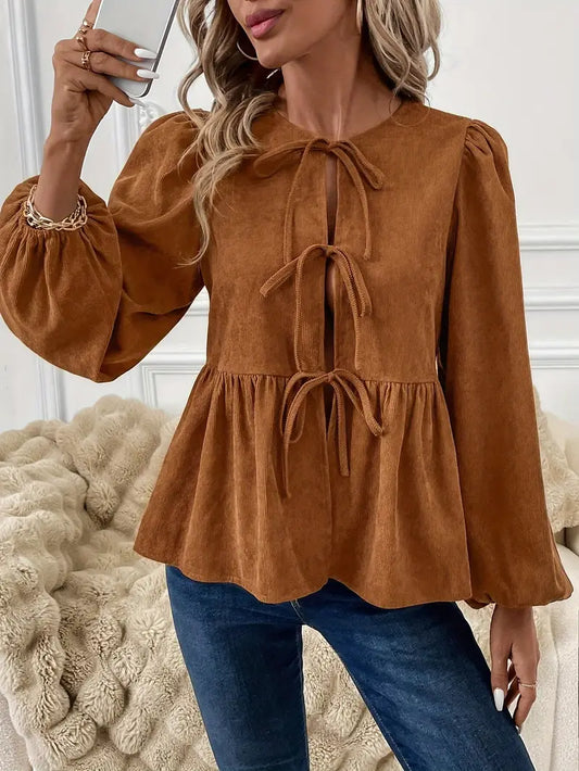 Hilma - stijlvolle corduroy blouse