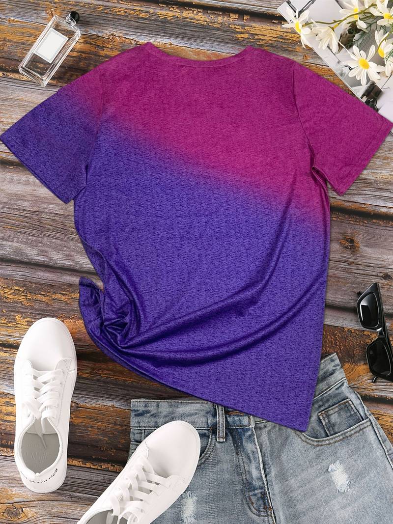 Ava – t-shirt met vlinderhartprint en ronde hals