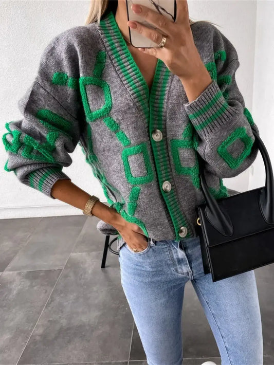 Zoe – contrasterend vest met v-hals voor de lente