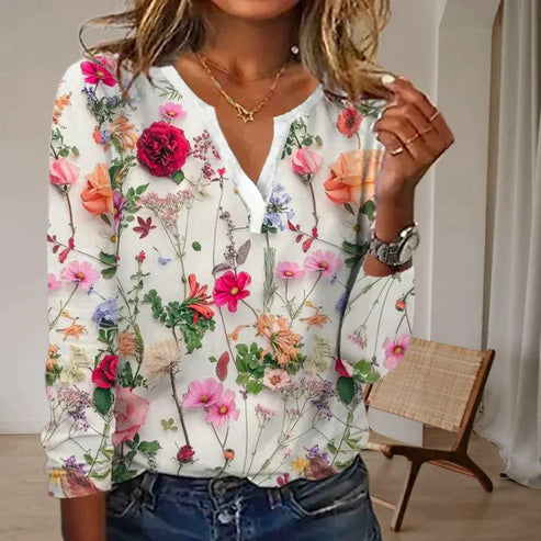 Janly - casual blouse met bloemenprint