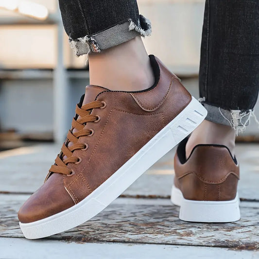 Comfortabele heren veterschoenen met comfortabele zool