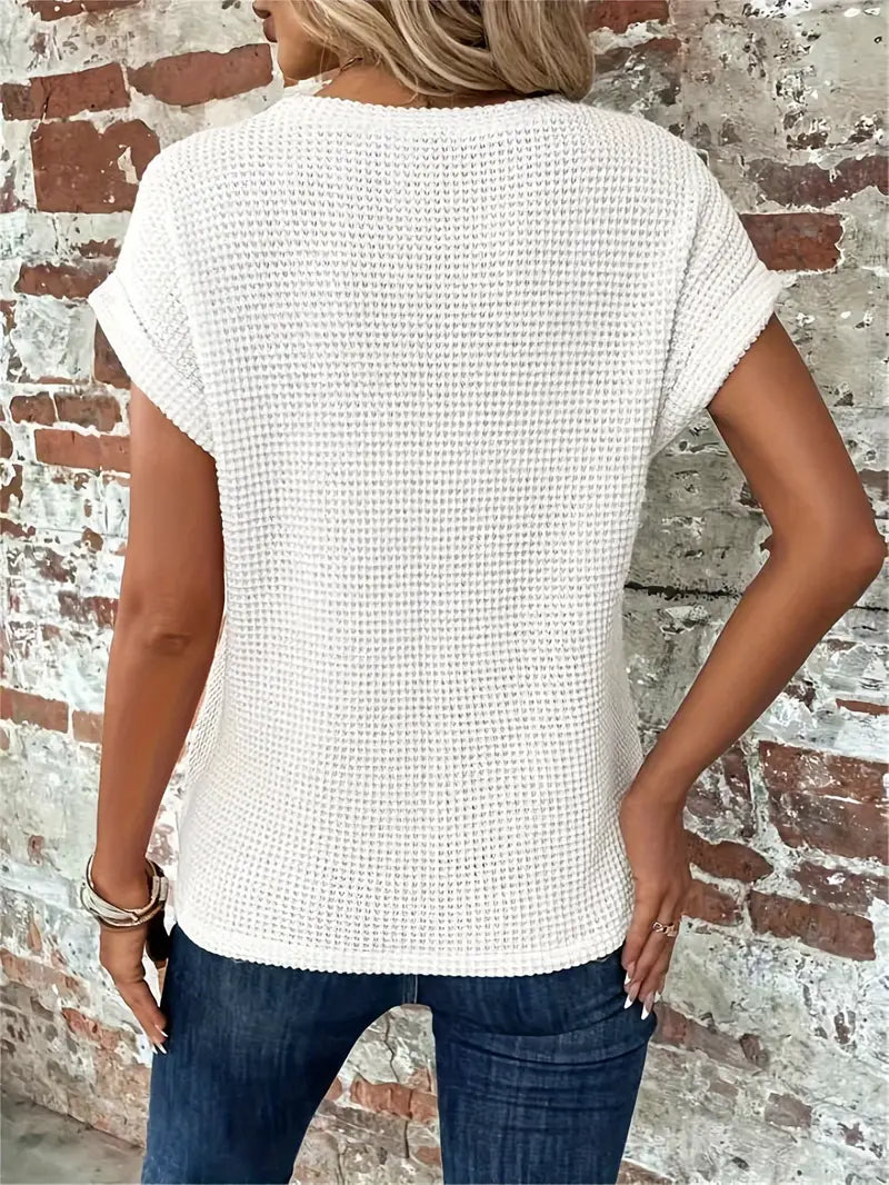 Aurelia – casual top met korte mouwen en ronde hals