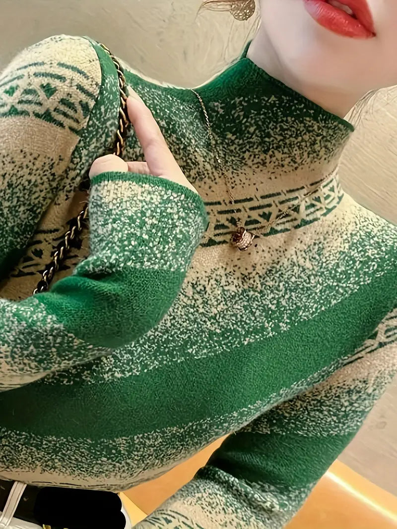 Mayla - elegante gestreepte gebreide trui