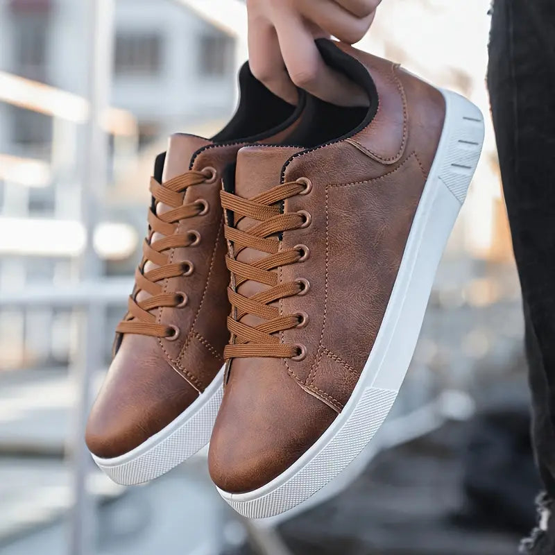 Comfortabele heren veterschoenen met comfortabele zool