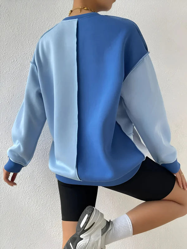 Mila - seatshirt met kleurblokken