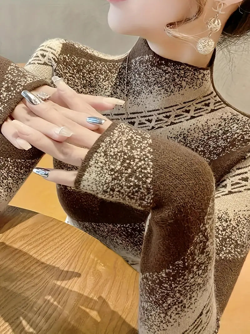 Mayla - elegante gestreepte gebreide trui