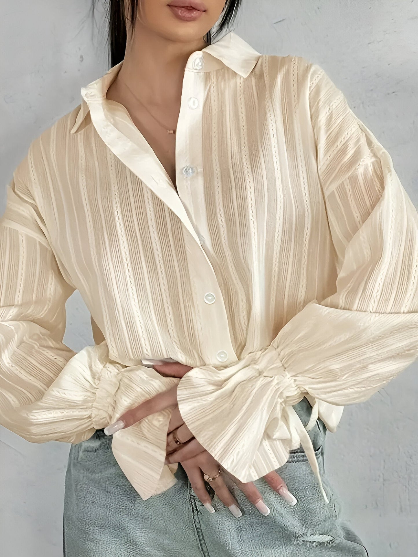 Oriholt | elegant overshirt met bedrukte kraag