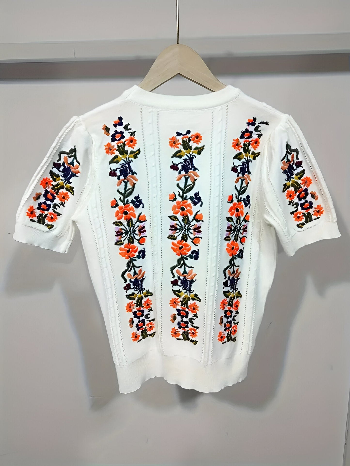 Nadette | frisse bloementop met korte mouwen