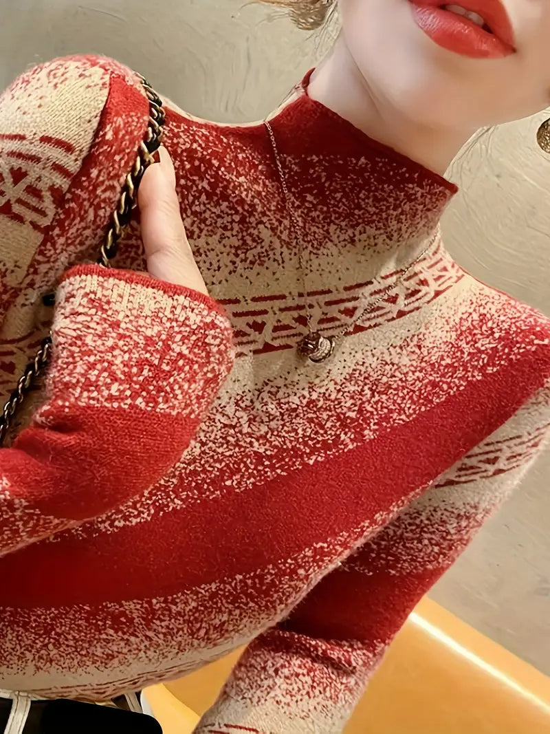 Mayla - elegante gestreepte gebreide trui