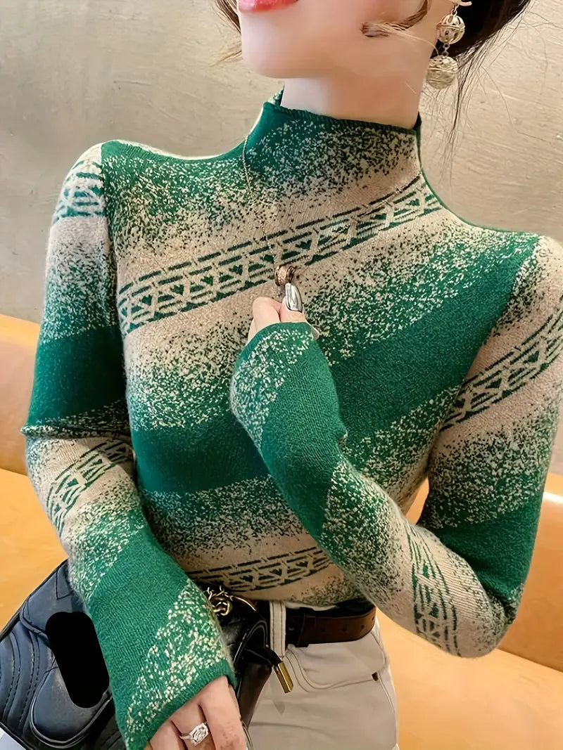 Mayla - elegante gestreepte gebreide trui