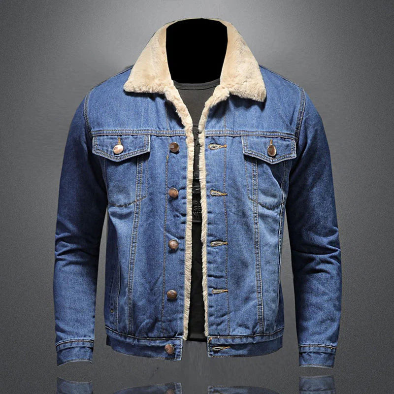 Denim jack in caude milano-stijl