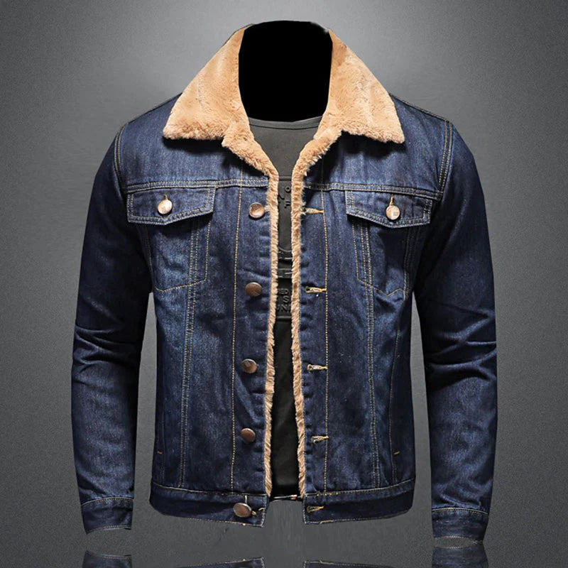 Denim jack in caude milano-stijl