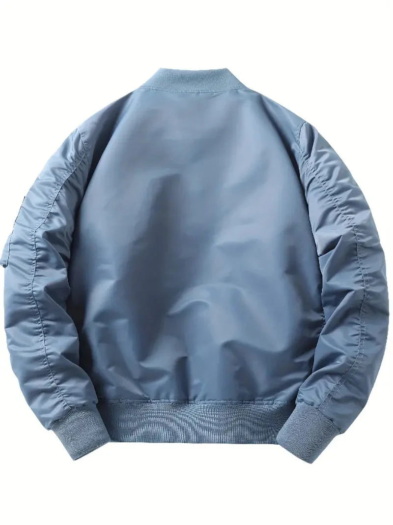 Bomberjacke | Reißverschlüsse | Taschen | Pilot Jacke | Herrenbekleidung-Leyna Moda