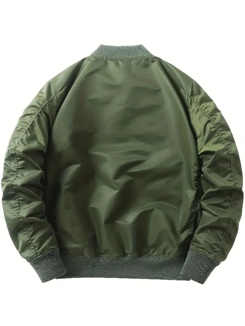 Bomberjacke | Reißverschlüsse | Taschen | Pilot Jacke | Herrenbekleidung-Leyna Moda
