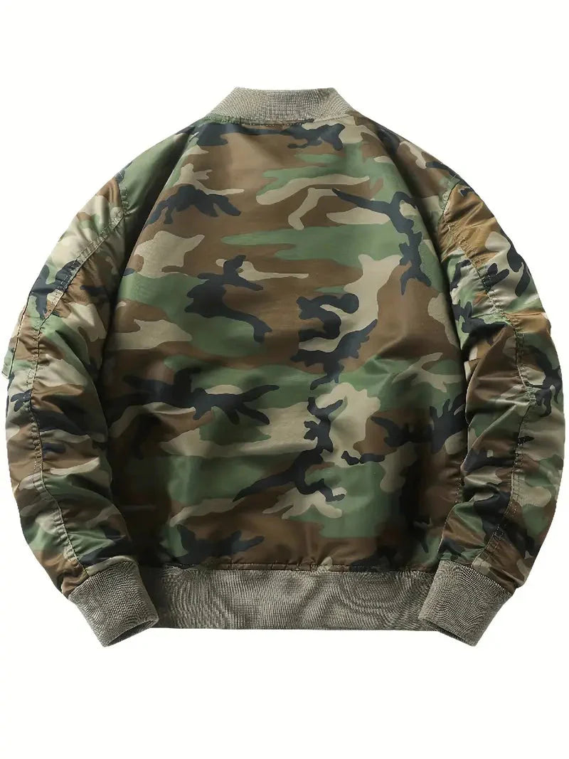 Bomberjacke | Reißverschlüsse | Taschen | Pilot Jacke | Herrenbekleidung-Leyna Moda