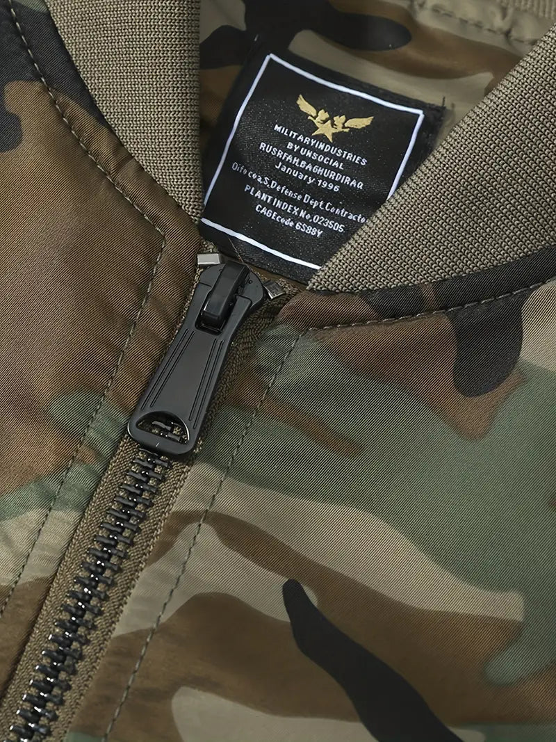 Bomberjacke | Reißverschlüsse | Taschen | Pilot Jacke | Herrenbekleidung-Leyna Moda