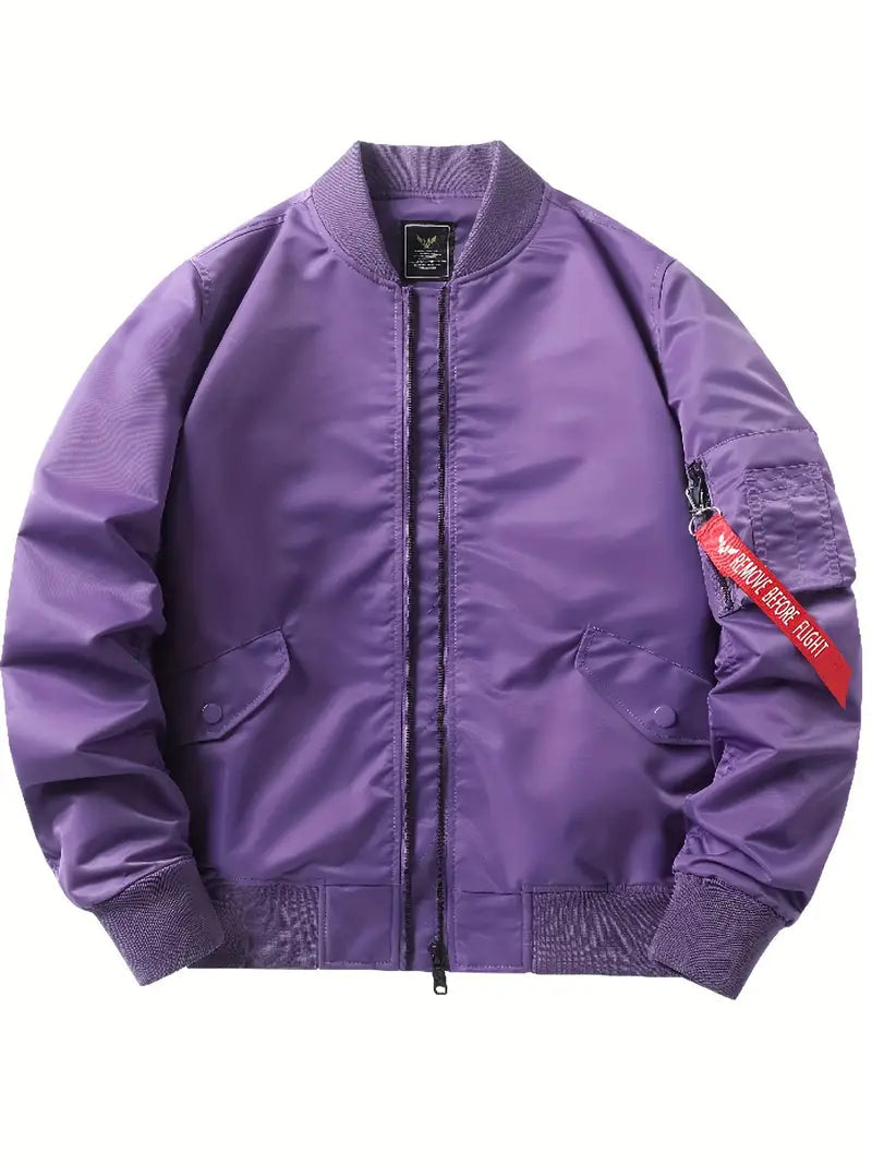 Bomberjacke | Reißverschlüsse | Taschen | Pilot Jacke | Herrenbekleidung-Leyna Moda