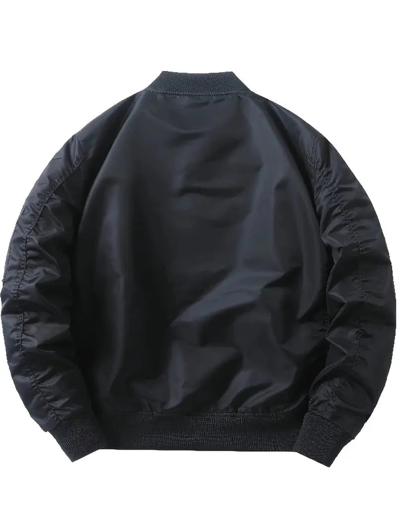 Bomberjacke | Reißverschlüsse | Taschen | Pilot Jacke | Herrenbekleidung-Leyna Moda