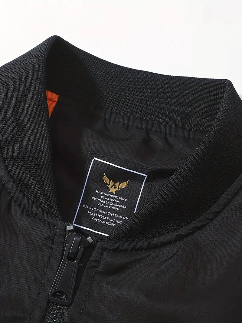 Bomberjacke | Reißverschlüsse | Taschen | Pilot Jacke | Herrenbekleidung-Leyna Moda
