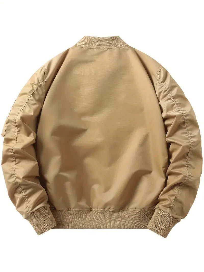 Bomberjacke | Reißverschlüsse | Taschen | Pilot Jacke | Herrenbekleidung-Leyna Moda