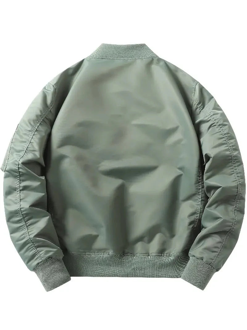 Bomberjacke | Reißverschlüsse | Taschen | Pilot Jacke | Herrenbekleidung-Leyna Moda