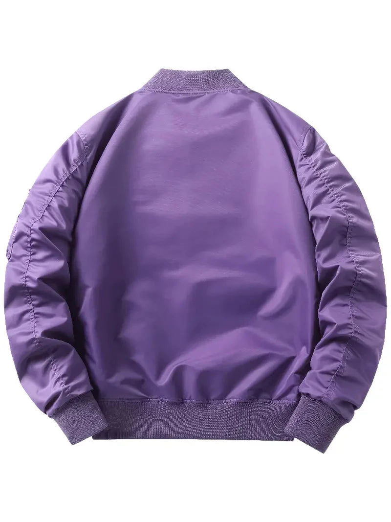 Bomberjacke | Reißverschlüsse | Taschen | Pilot Jacke | Herrenbekleidung-Leyna Moda