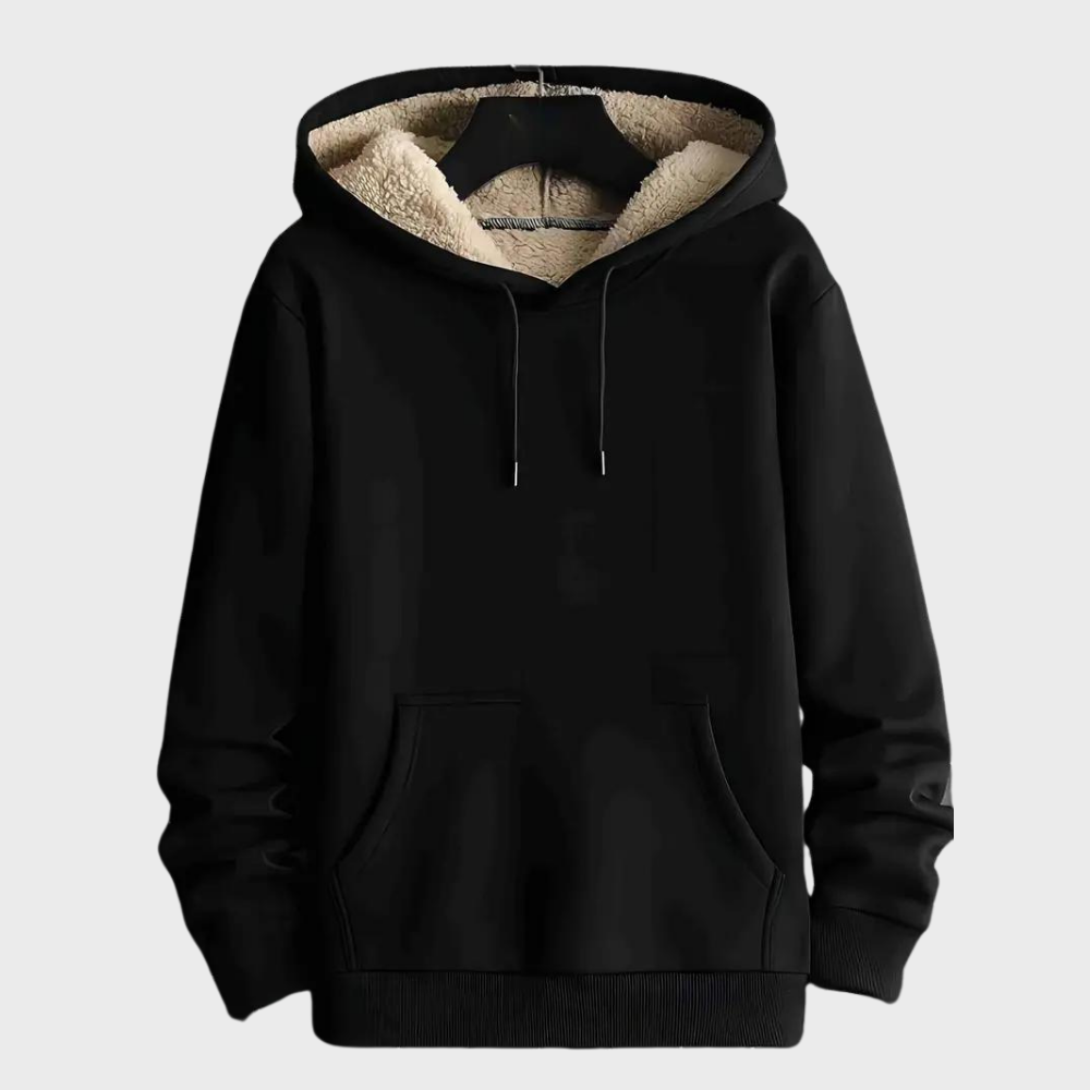 Melle - comfortabele fleece hoodie voor heren douillet