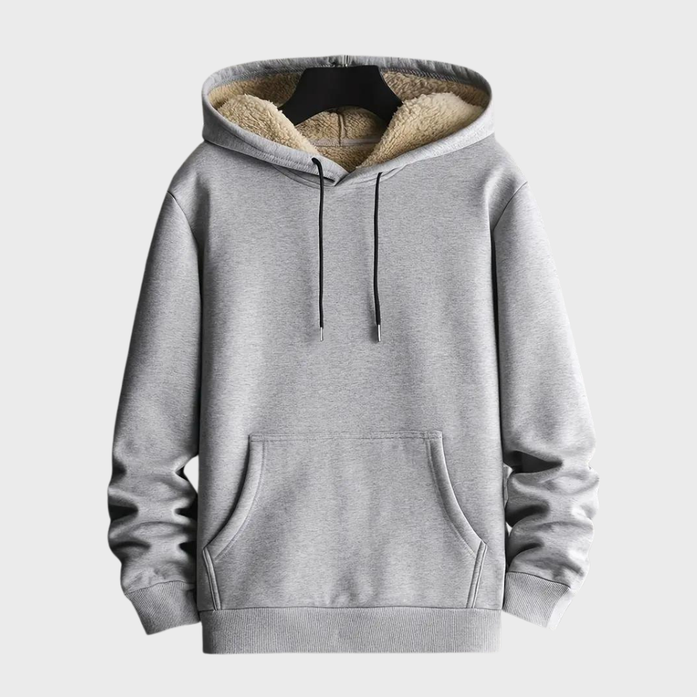Melle - comfortabele fleece hoodie voor heren douillet