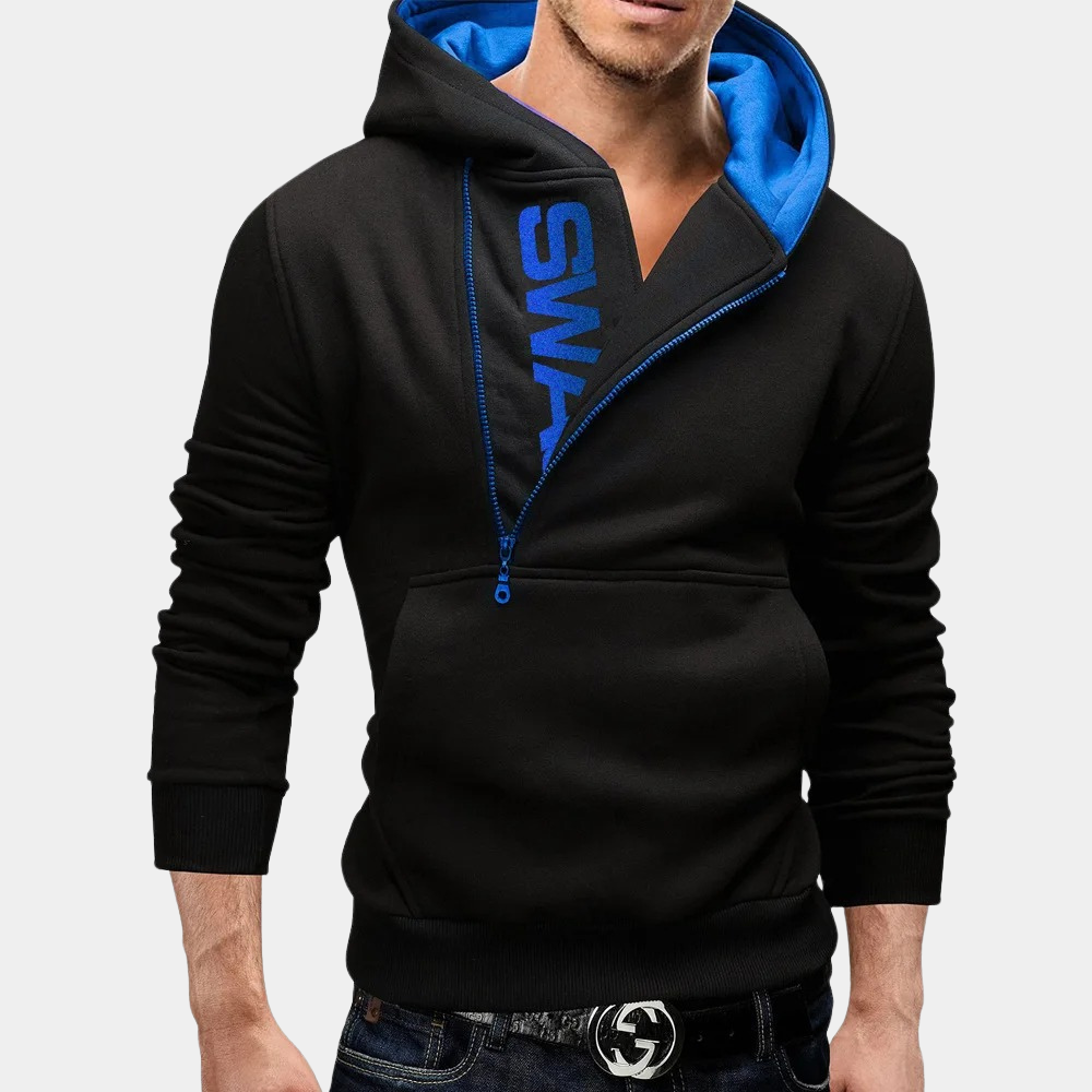 Neil - elegante herenhoodie met ritssluiting aan de zijkant voor een trendy look