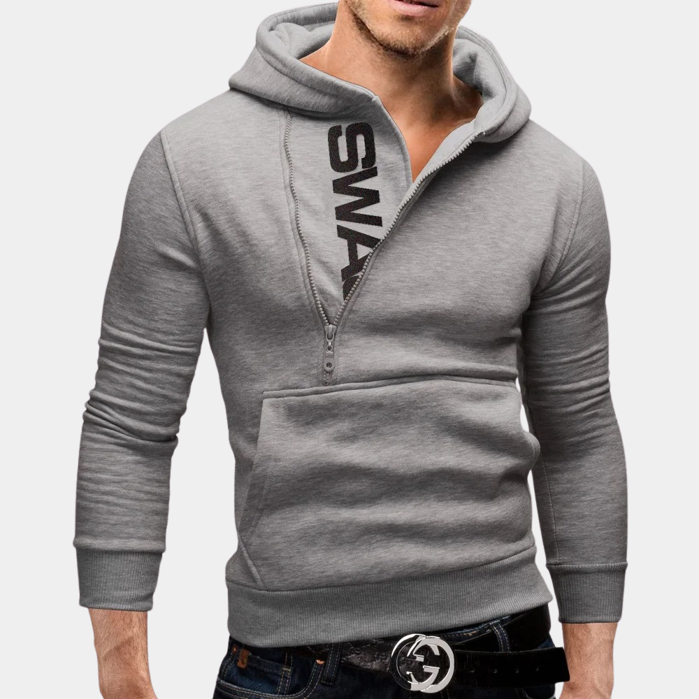 Neil - elegante herenhoodie met ritssluiting aan de zijkant voor een trendy look