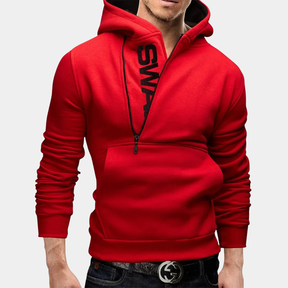 Neil - elegante herenhoodie met ritssluiting aan de zijkant voor een trendy look