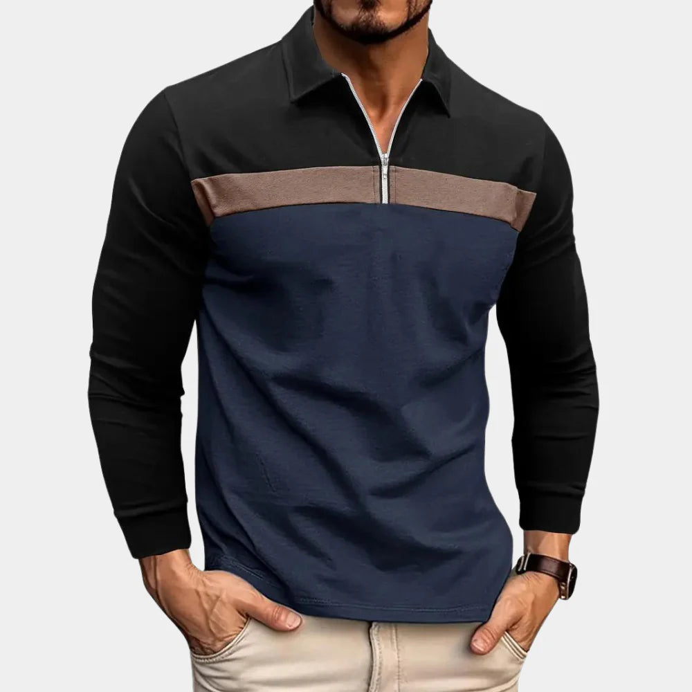 Poloshirt met lange mouwen voor heren