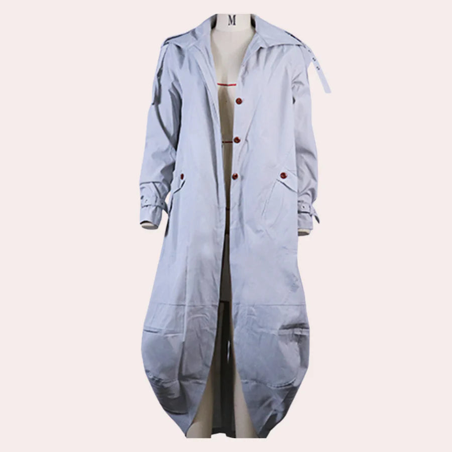 Stilvoller langer damenmantel für einen modischen look