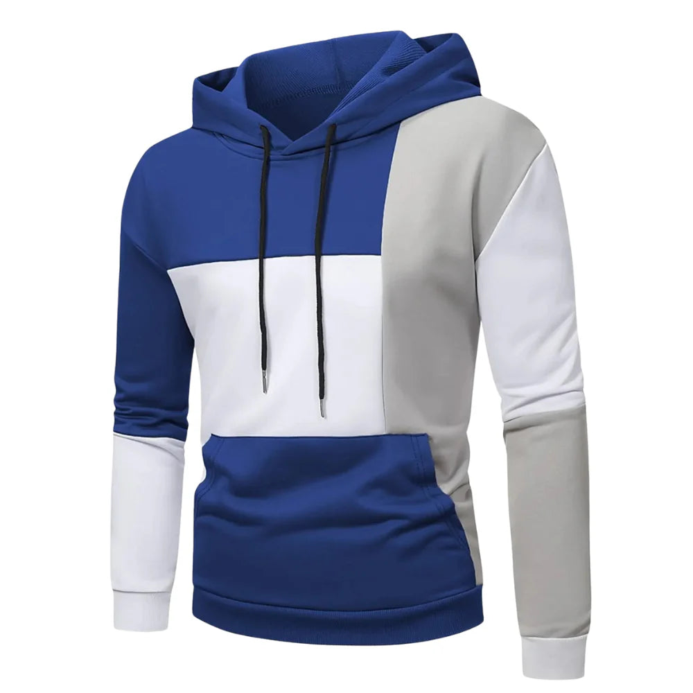 Petar - stijlvol herensweatshirt met kleurblokken en capuchon
